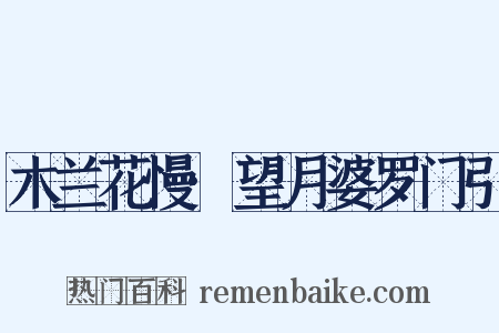 木兰花慢·望月婆罗门引是什么意思的图片